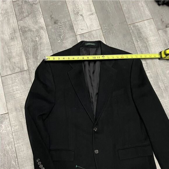 90s Ralph Lauren Camel Hair Black Sport Coat Jacket Blazer Single Breast 40R - Picture 11 of 14
